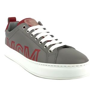 New MCM Logo Low Top Leather Sneakers